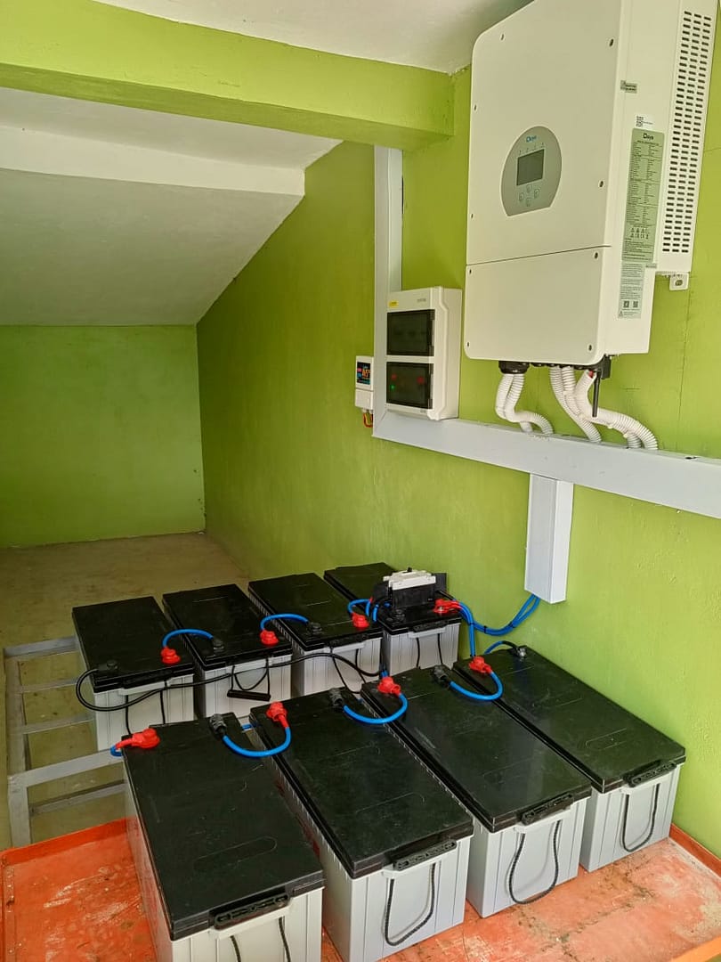 completed over 100kW solar battery installation at Shimba hills